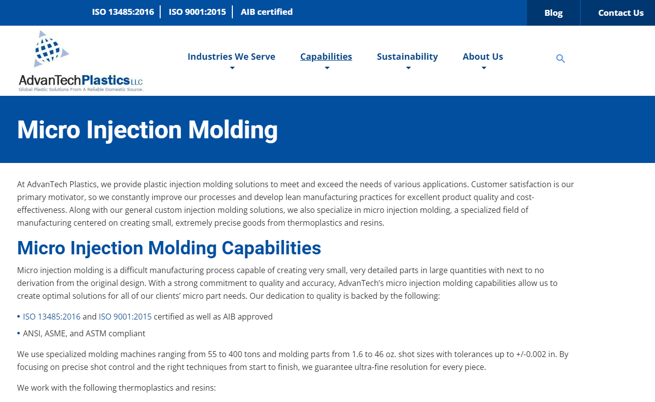 Top 15 Micro Molding Companies In the World